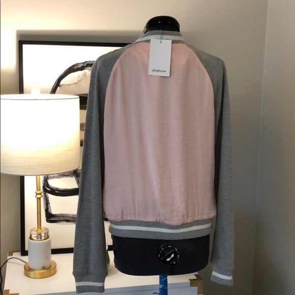 Stradivarius pink and gray bomber satin jacket med - Picture 4 of 7